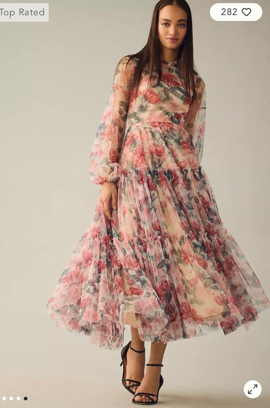 NWT❤️Anthro Mac Duggal Tulle Dress sz8
